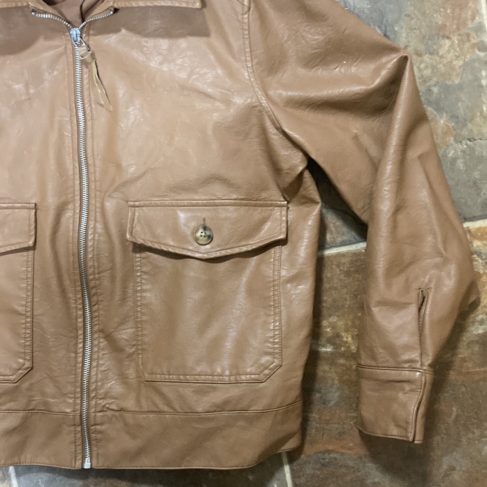 Universal Thread Brown Leather Jacket - Picture 3 of 9